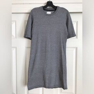 Kowtow Womens Sweater Dress Black White Stripe Boxy Organic Cotton SZ S